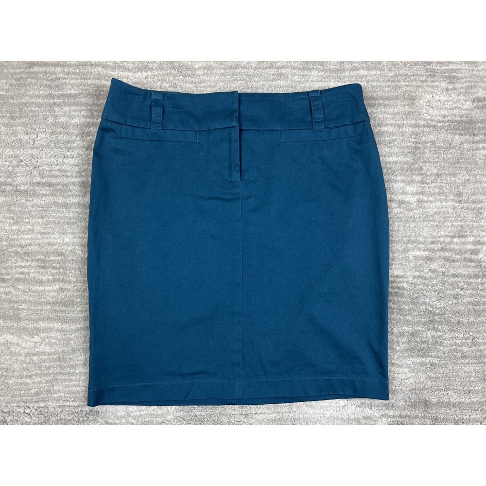 Love Tease Pencil Skirt Womens‎ 5 Teal Blue 4BBZBA7 Cotton Stretch Career Lined